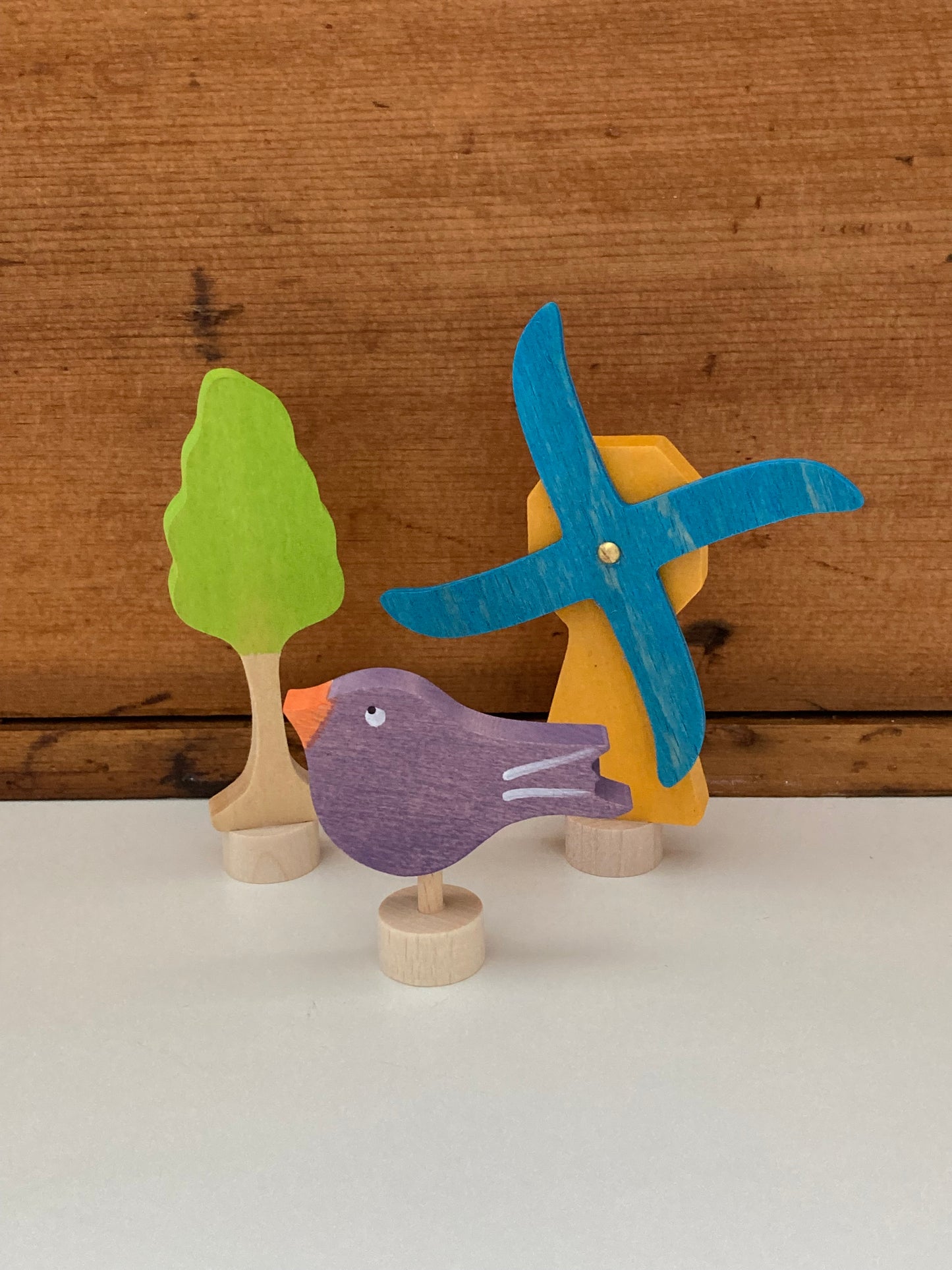 Déco en bois par Grimm's - OISEAU en lavande
