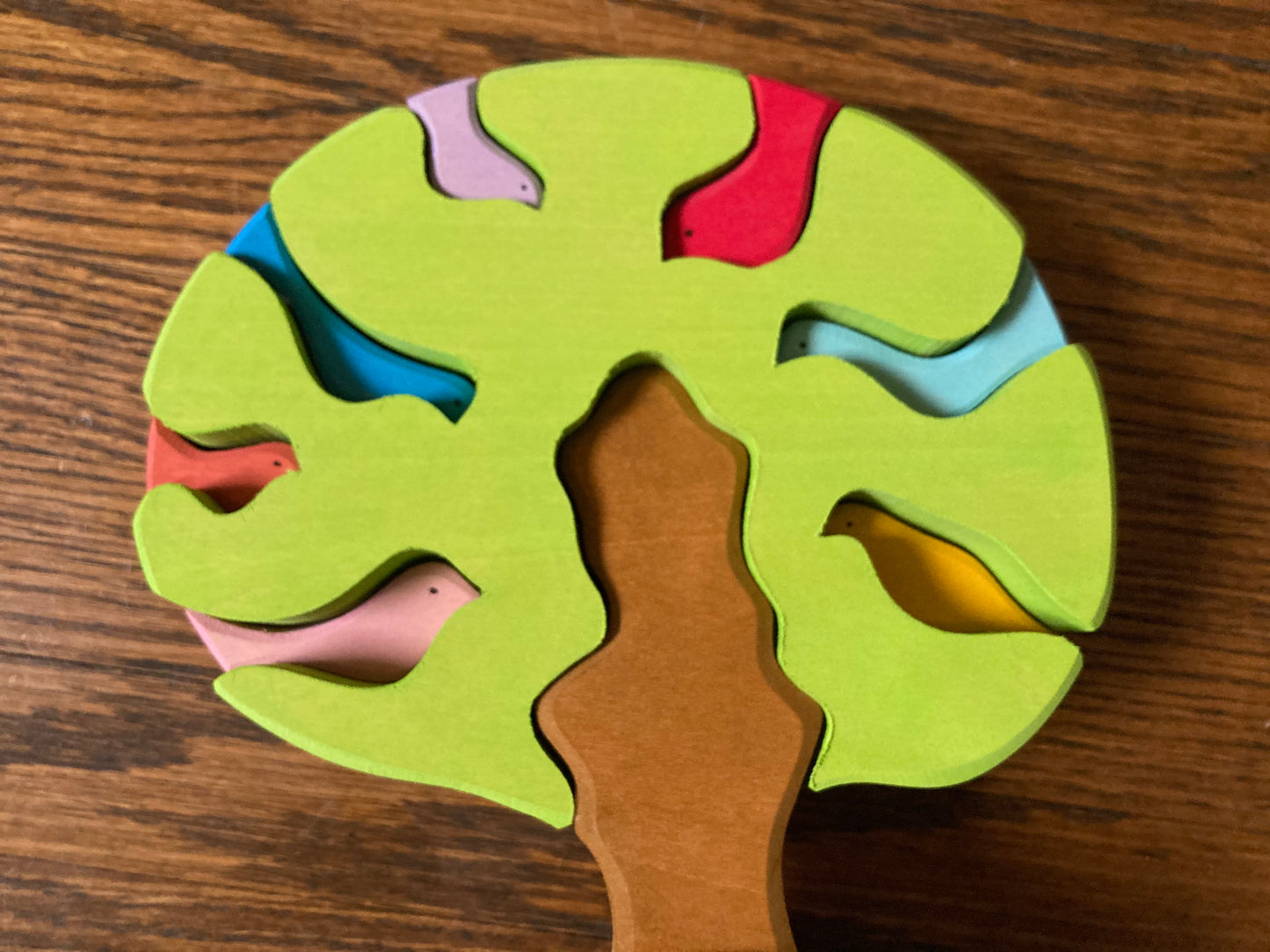 Wooden Dollhouse Play - BIRD TREE PUZZLE