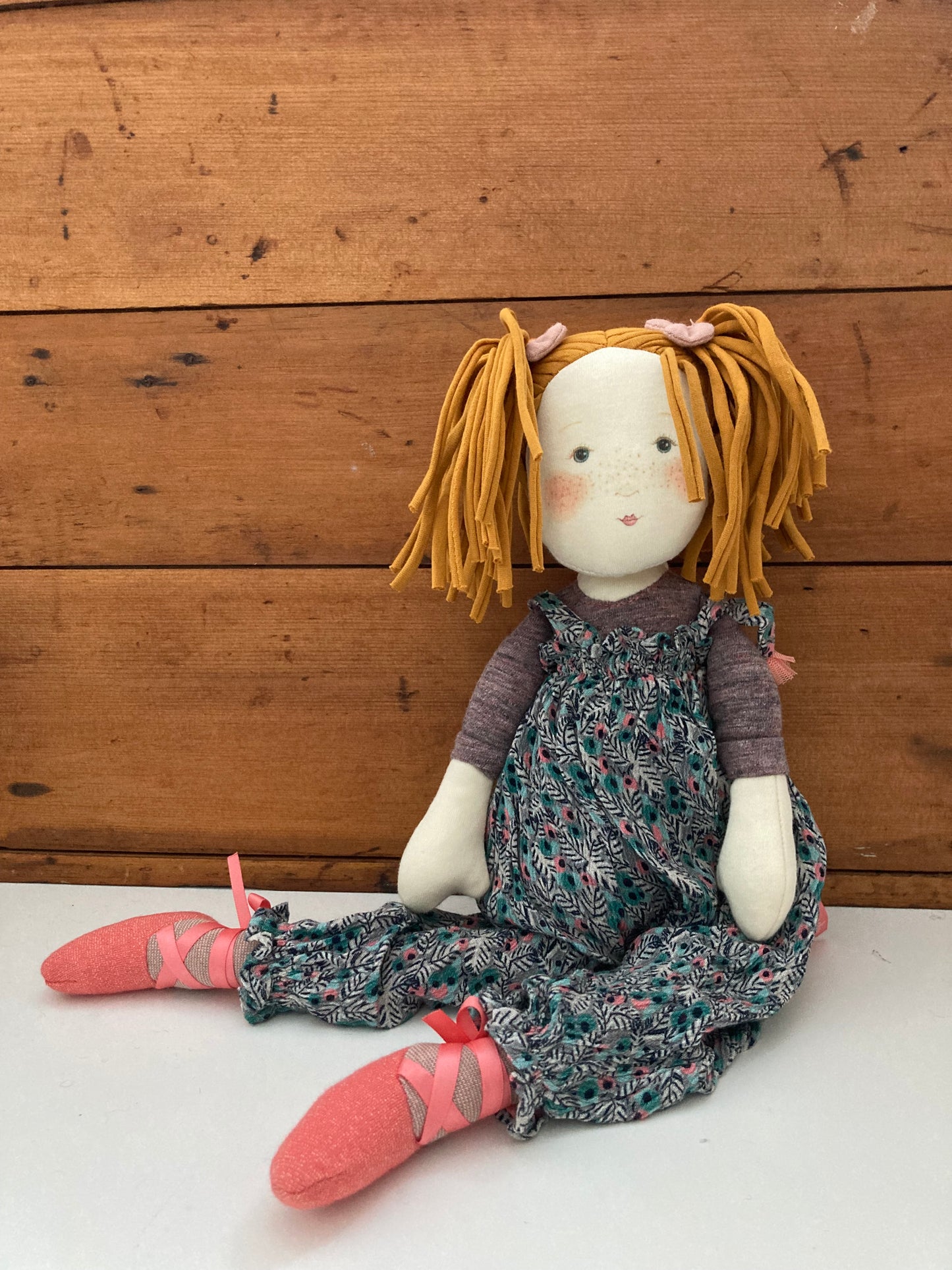 Soft Doll - RAG DOLL in Overalls, 18inches