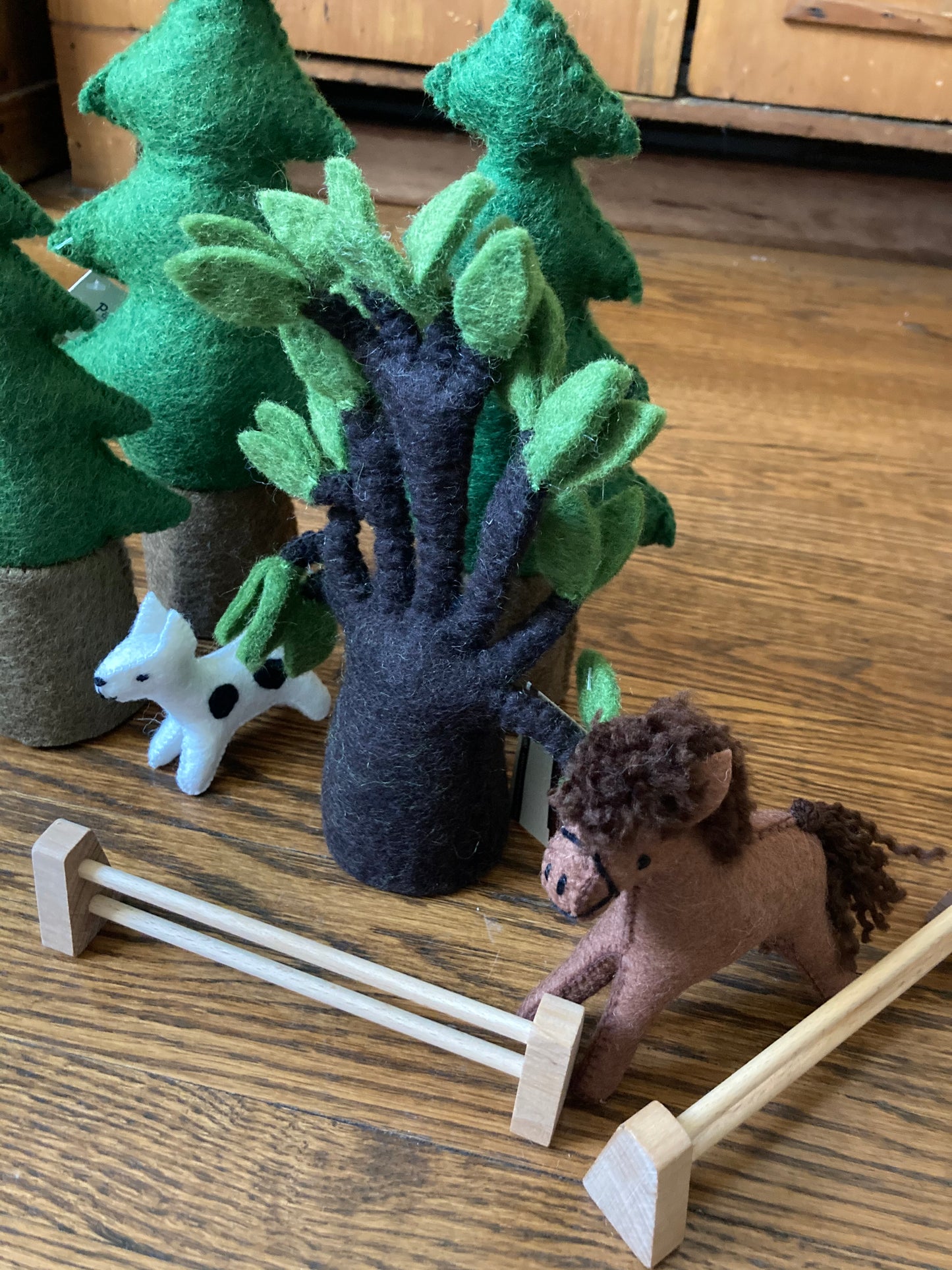 Dollhouse Play - Wool Felt PINE FIR TREES, 3 sizes to choose!