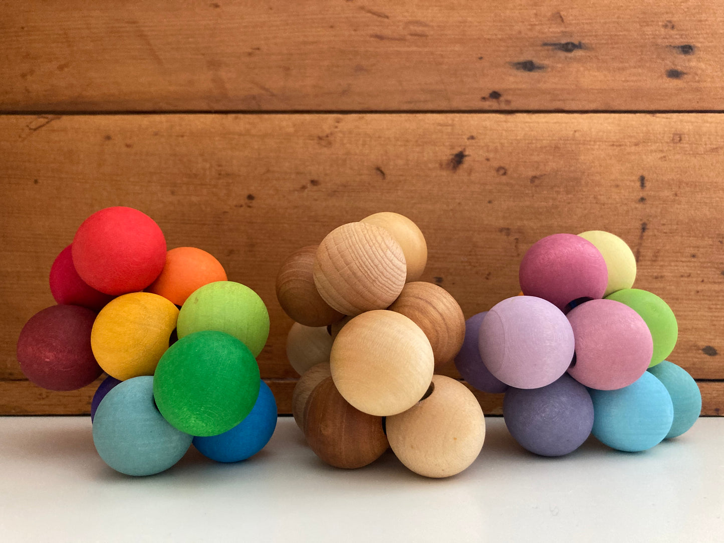 Wooden Toy, Baby - GRASPING NATURAL WOOD CLUSTER