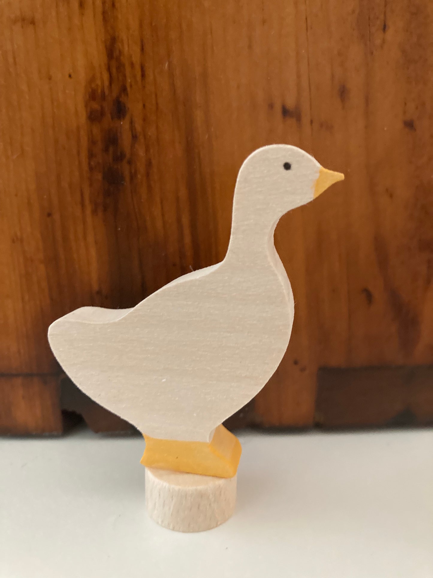 Déco en bois par Grimm's - OIE en blanc