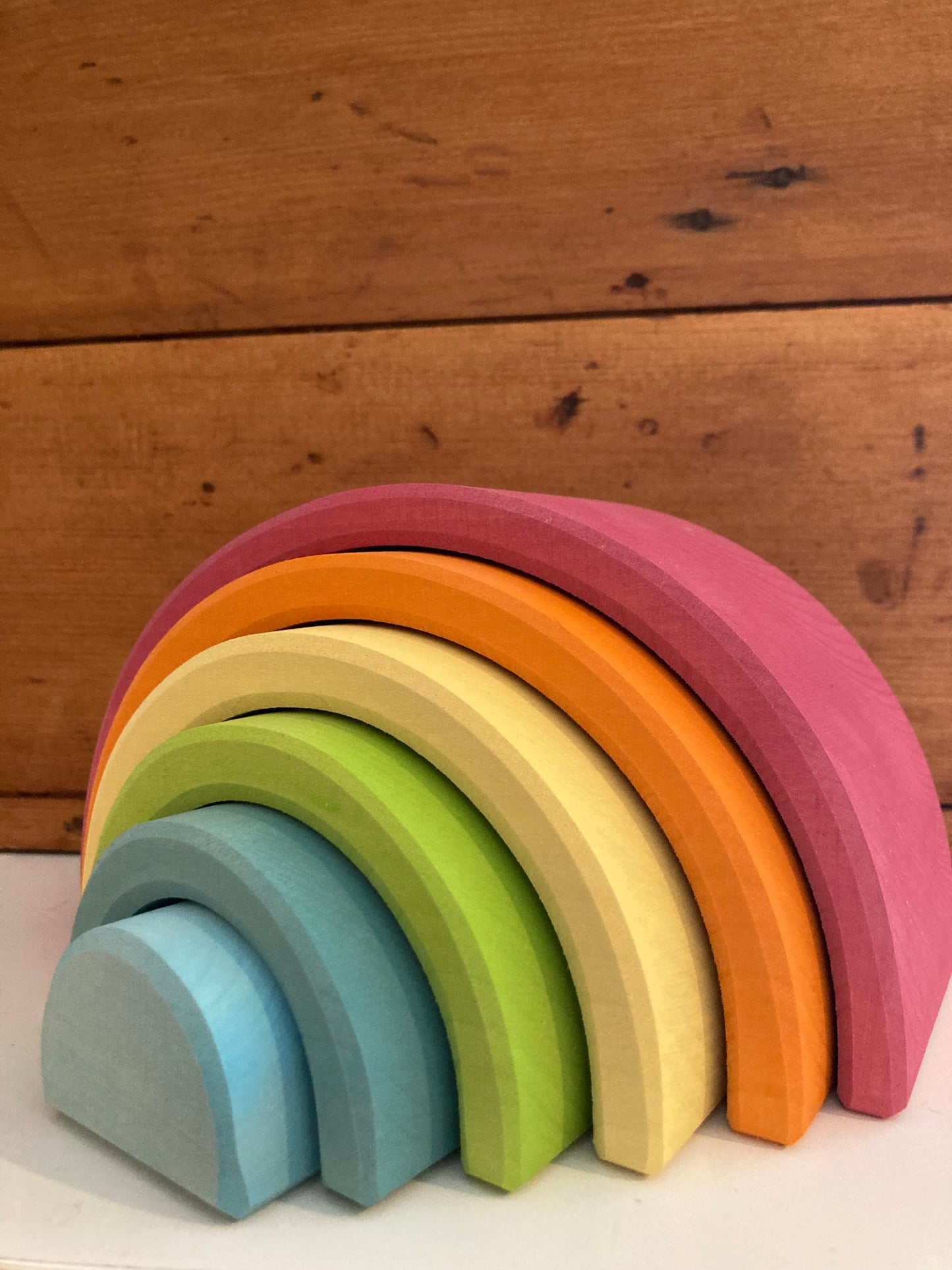 Wooden Toy - PASTEL TUNNEL 6 pieces