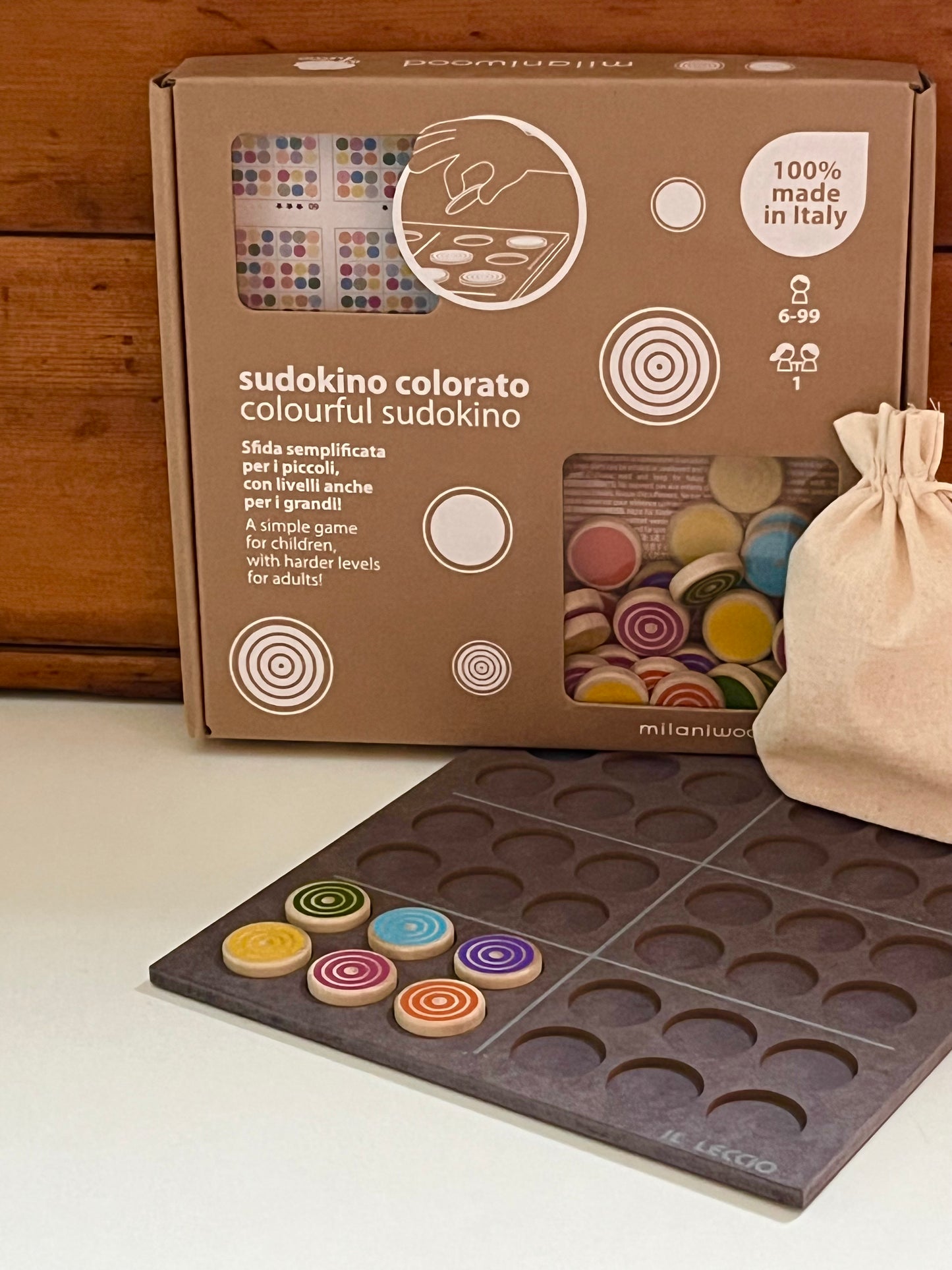 Wooden Family Game Set - SUDOKO for Kids... SUDOKINO!
