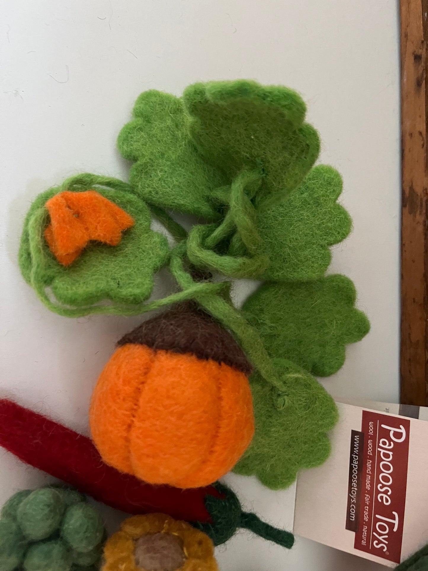 Kitchen Play Food - ENSEMBLE DE LÉGUMES en laine, 5 légumes !