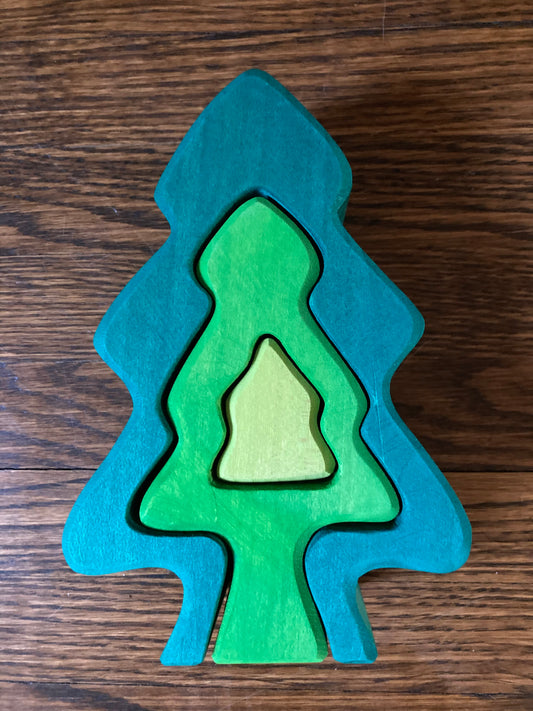 Wooden Dollhouse Play - PINE FIR TREE PUZZLE