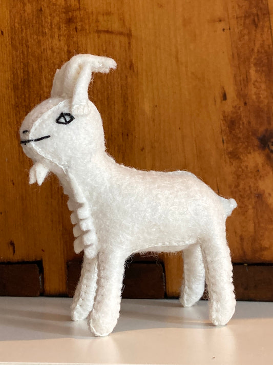 Dollhouse Soft Toy -  Wool Felt SMALL GOAT