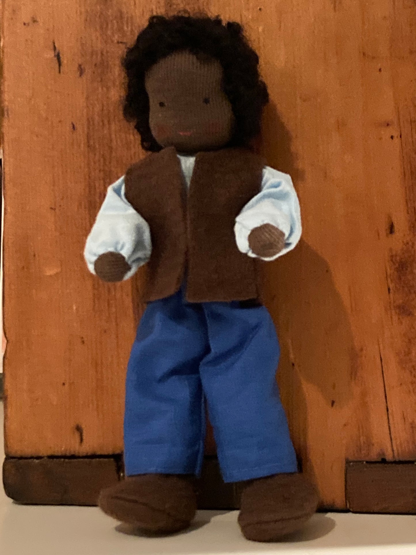 Dollhouse Waldorf Doll - Grimm's EBONY ADULT in PANTS
