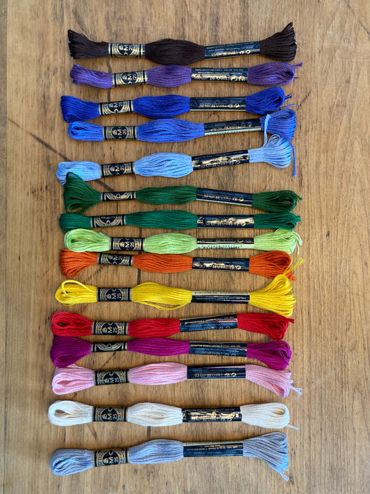 Crafting Supply - EMBROIDERY FLOSS, 16 colours!