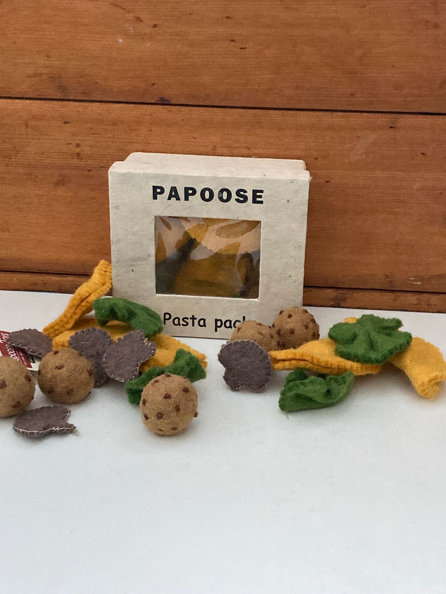 Kitchen Play Food - Wool Felted PASTA AND MEATBALLS, 20 pieces!