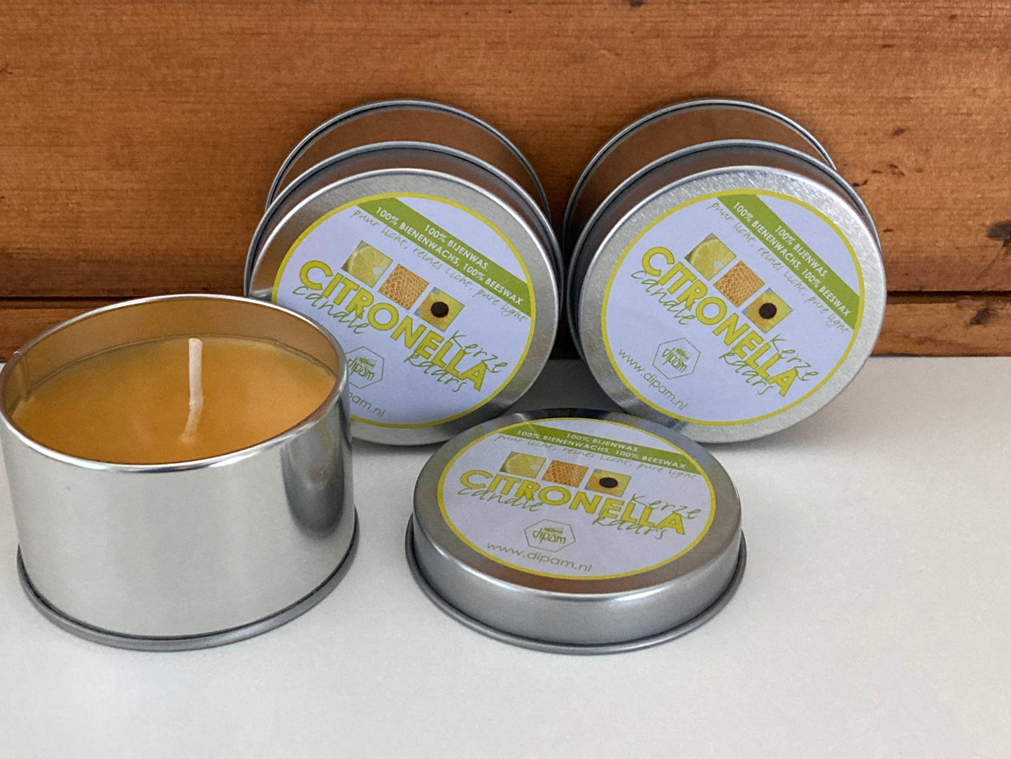 Beeswax CITRONELLA CANDLE, in a Tin - EcoHome