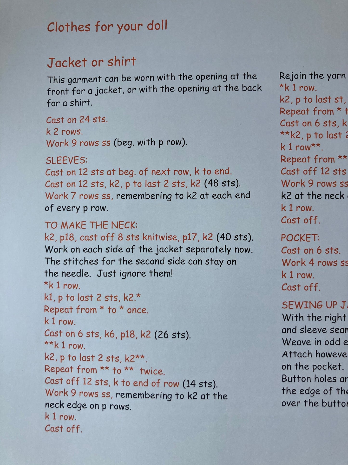 Crafting Resource Book - A FIRST BOOK OF KNITTING FOR CHILDREN
