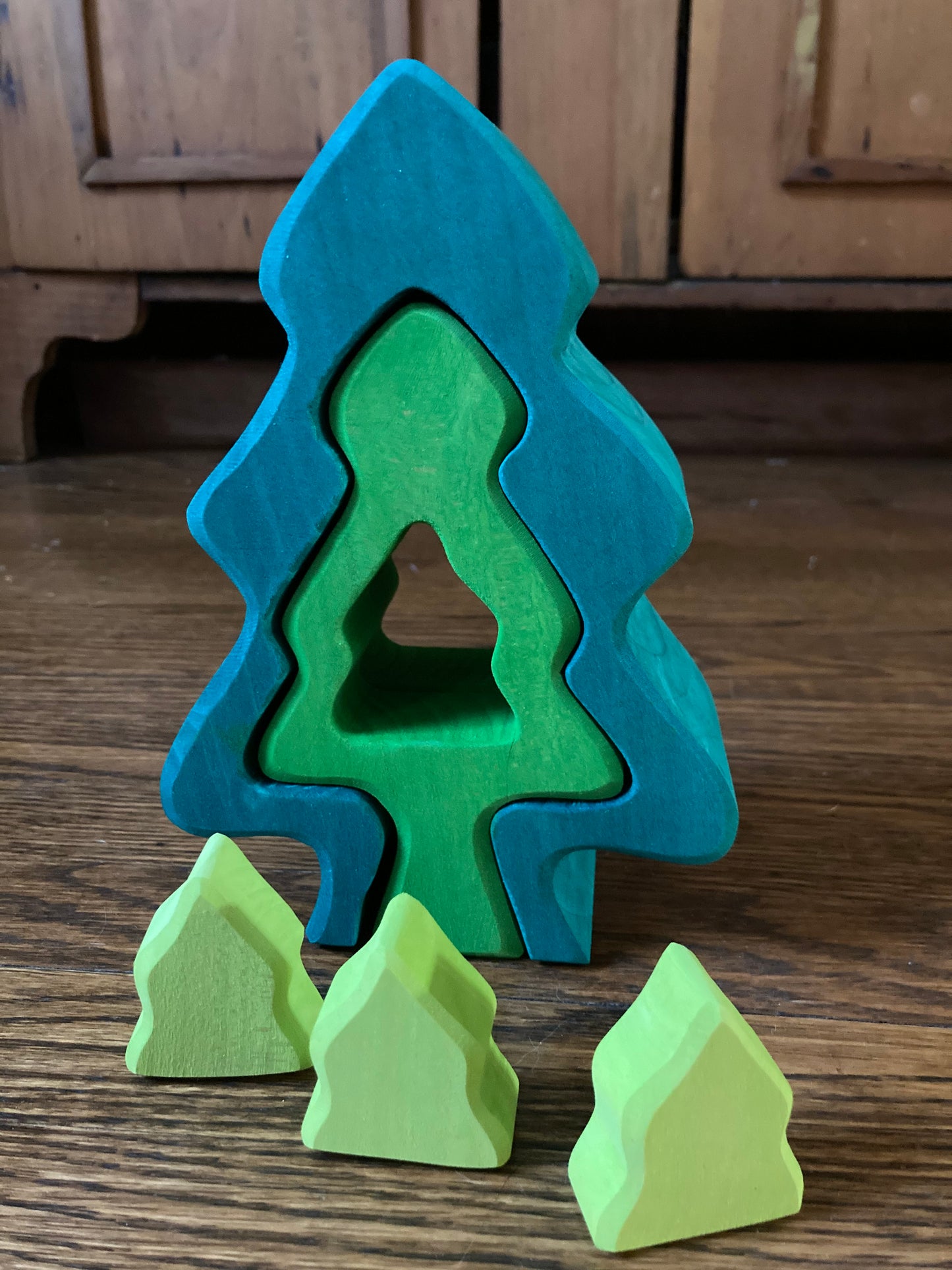 Wooden Dollhouse Play - PINE FIR TREE PUZZLE