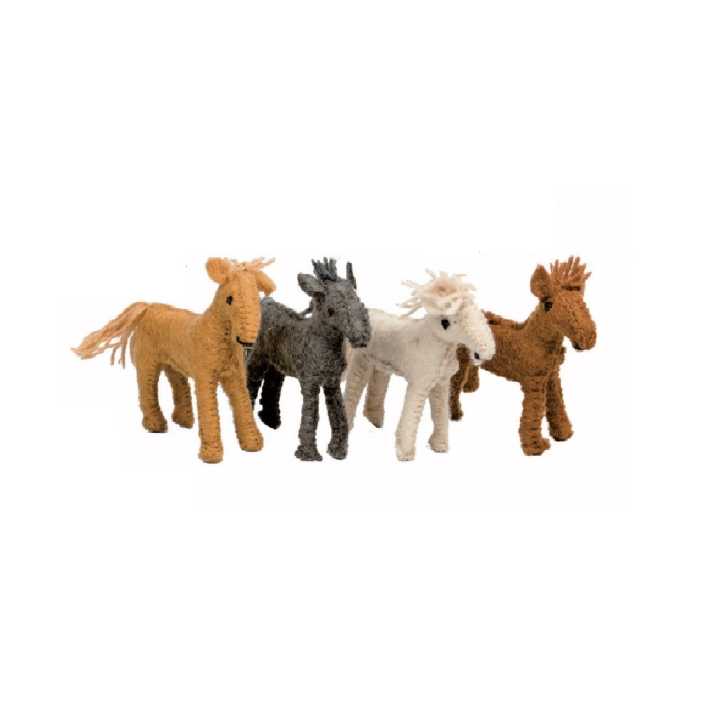 Dollhouse Soft Toy - Wool Felted HORSES in 4 coat colours!