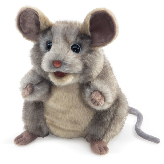 Marionnette douce pour animaux de compagnie - Marionnette à main SOURIS GRIS