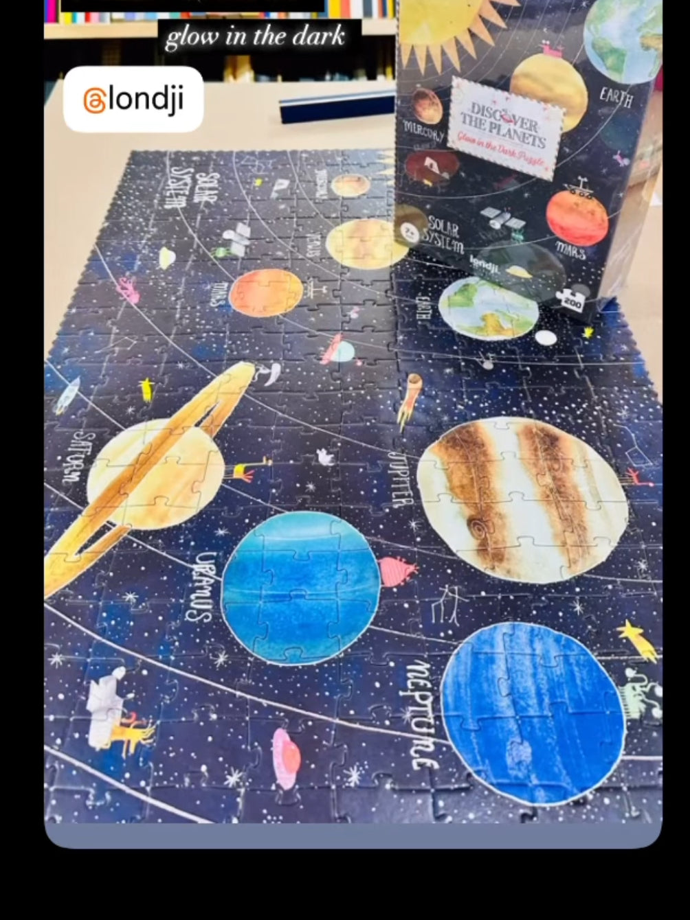 Puzzle - DISCOVER THE PLANETS, Large « Glow-in-the-Dark! »