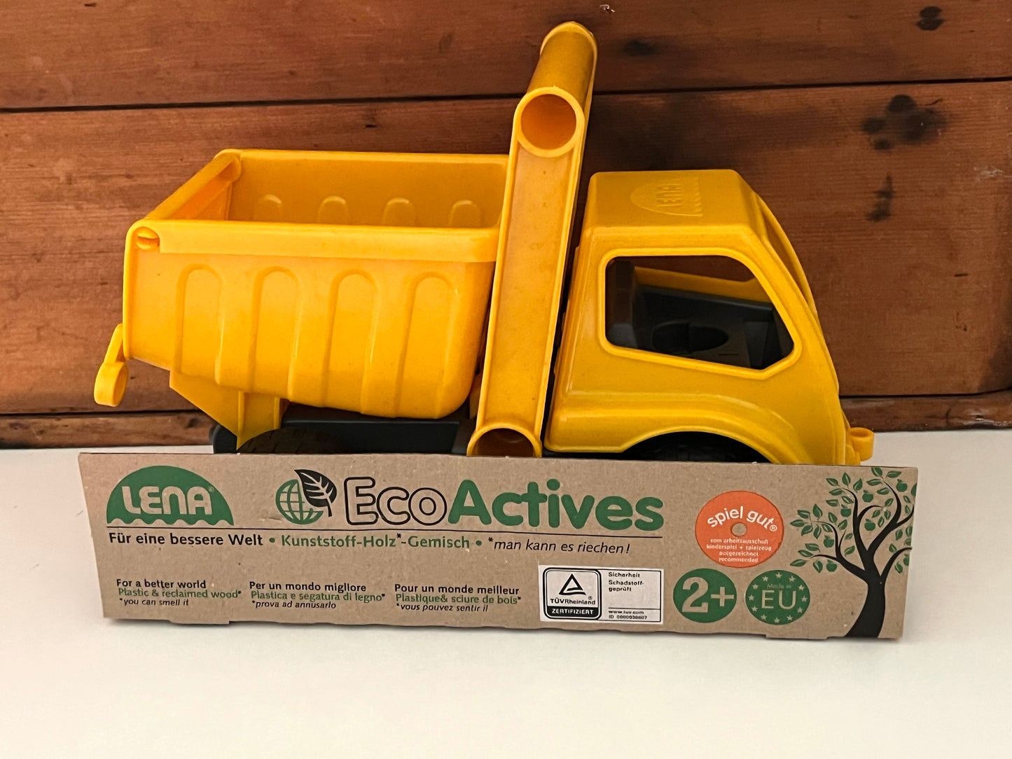 Eco-Recycled Child's TOY DUMP TRUCK, Biodegradable!