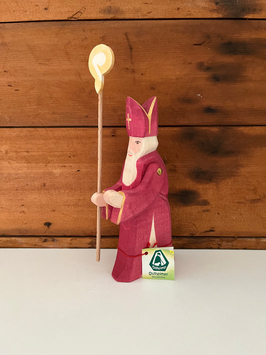 Wooden Dollhouse Play - ST. NICHOLAS, with Staff & moving arms