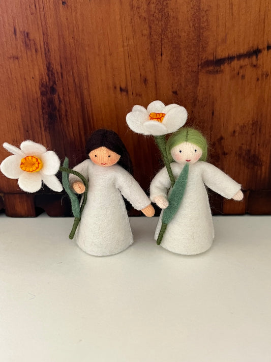 Flower Fairy Waldorf Doll - WHITE DAFFODIL PRINCESS