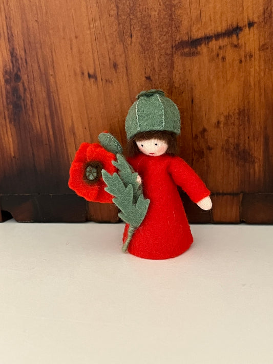 Flower Fairy Waldorf Doll - PRINCE POPPY