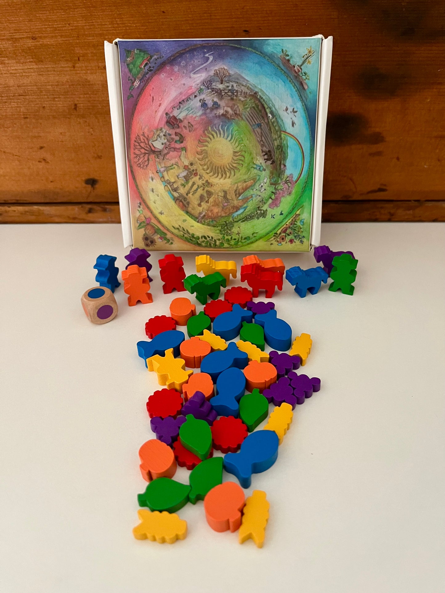 Wooden Family Game - AROUND THE YEAR FARM GAME, 49 pieces!
