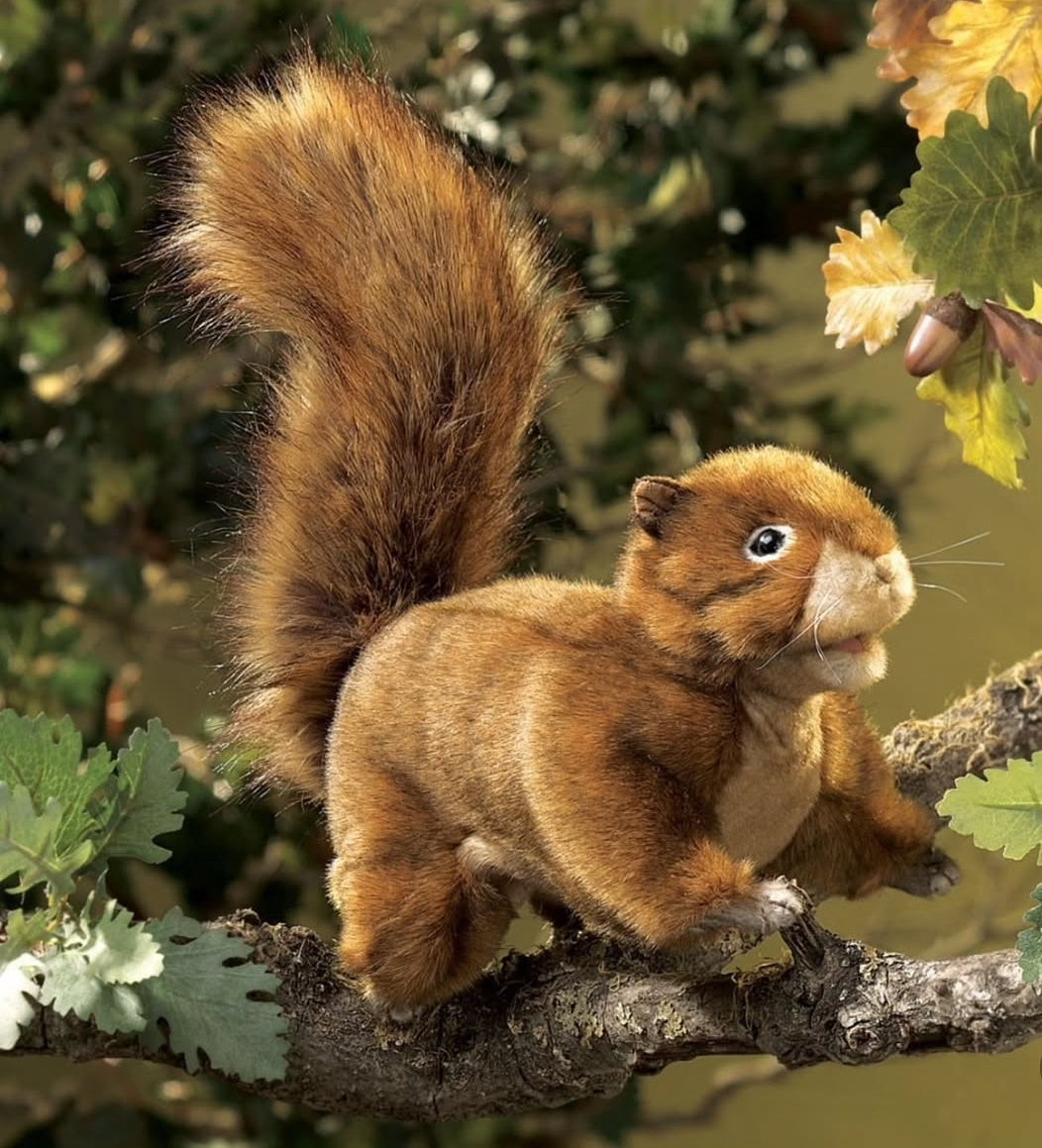 Soft Puppet Toy - RED SQUIRREL Hand Puppet, large