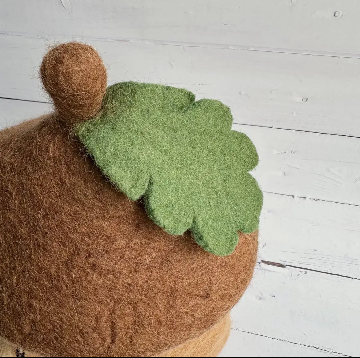Dollhouse Play - Felted Wool ACORN FAIRY HOUSE, and Felted SQUIRREL!