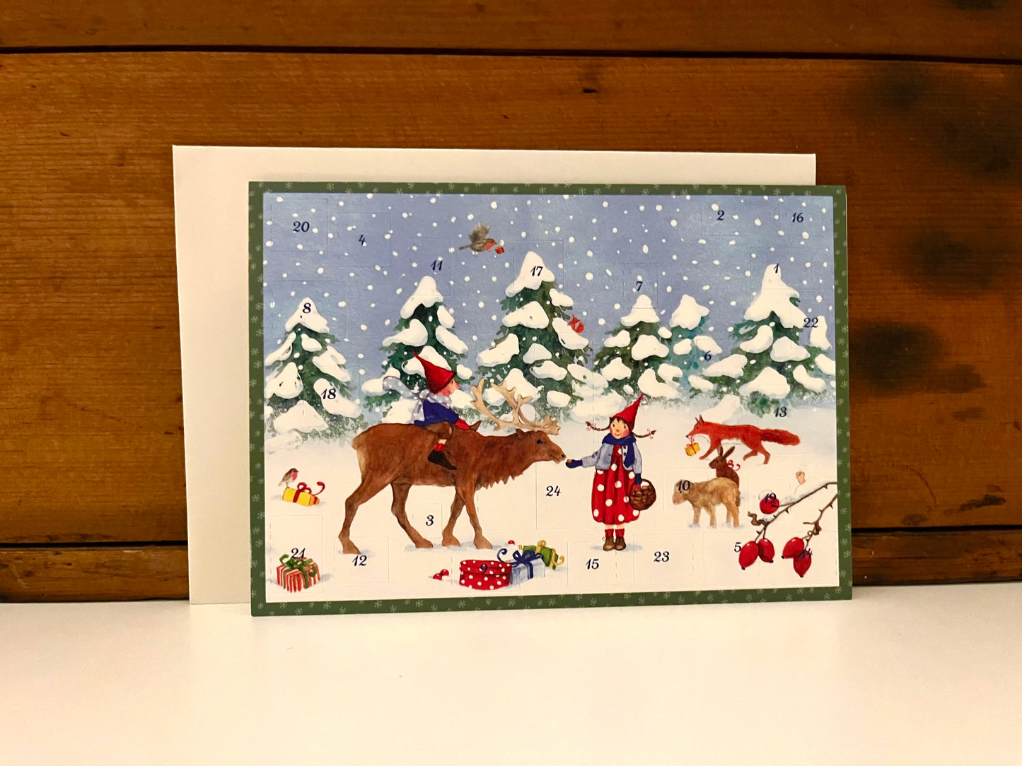 Advent Calendar Greeting Card - WINTER WITH PIPPA AND PELLE