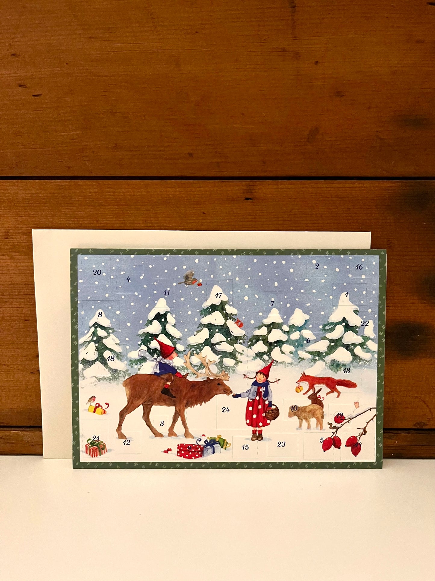 Advent Calendar Greeting Card - WINTER WITH PIPPA AND PELLE