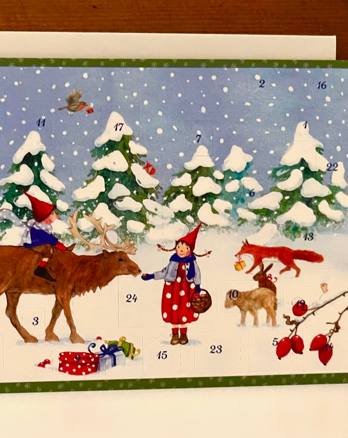 Advent Calendar Greeting Card - WINTER WITH PIPPA AND PELLE