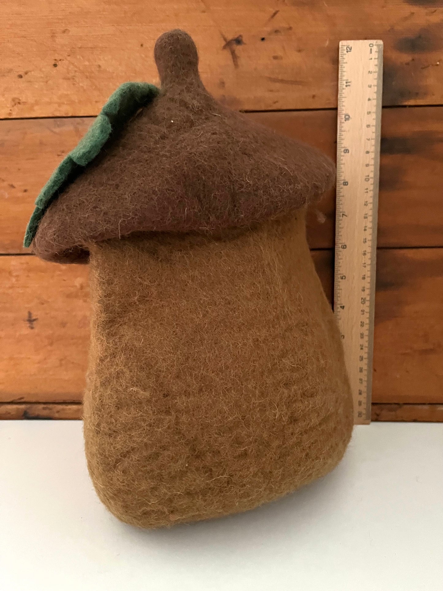 Dollhouse Play - Felted Wool ACORN FAIRY HOUSE, and Felted SQUIRREL!