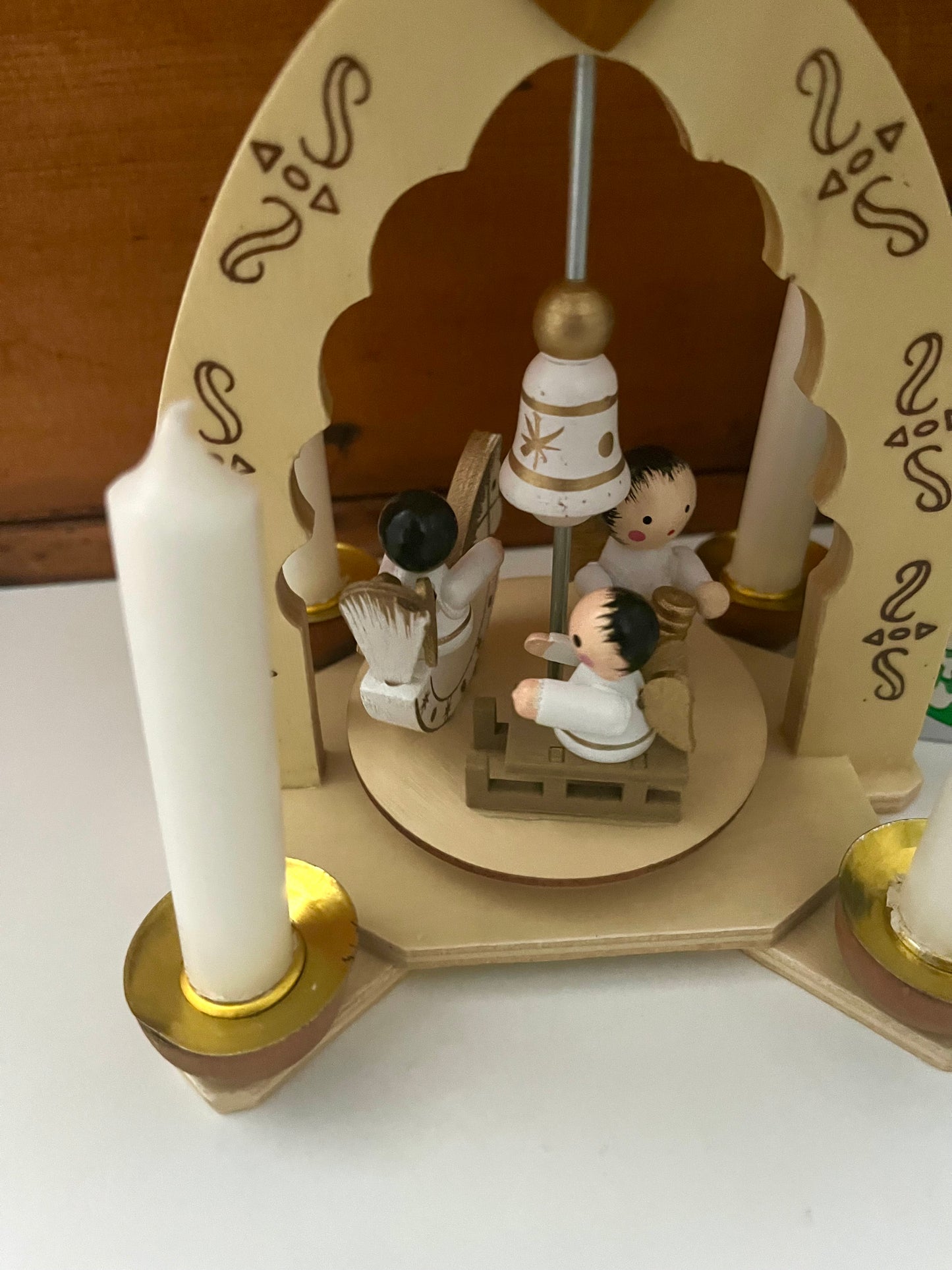 Beeswax Candle Wooden Carousel - ANGELS, with 25 Candles!