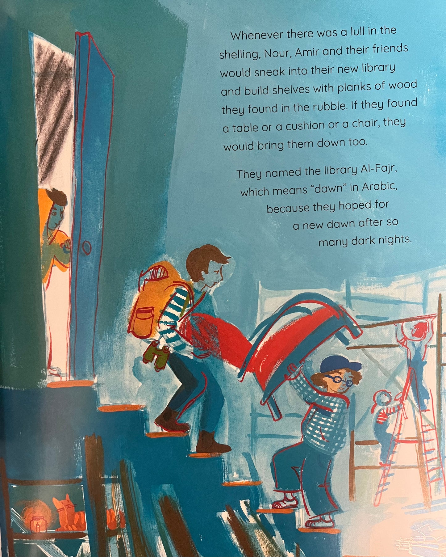 Educational Picture Book - NOUR'S SECRET LIBRARY... A Memoir of Hope in Wartime