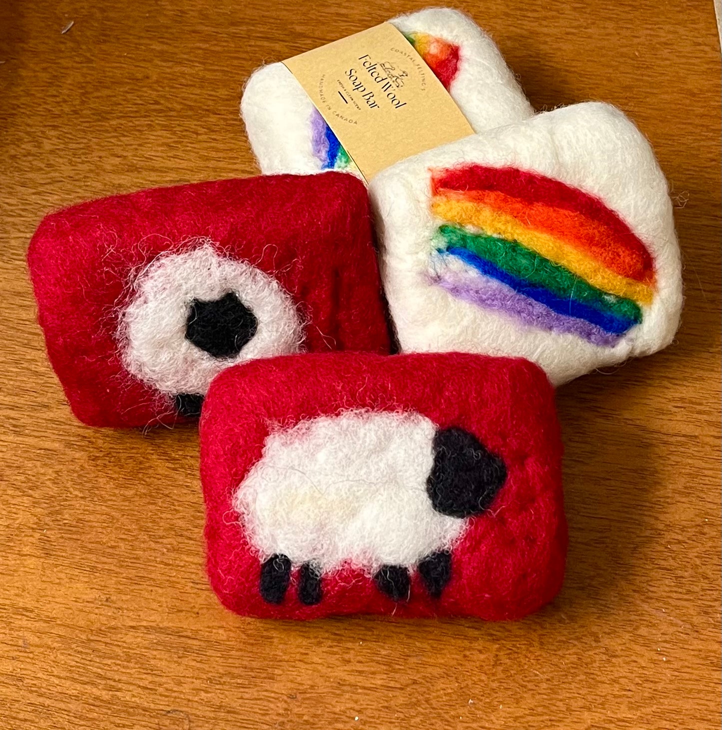 Coastal Felting WOOL SOAP BARS, EcoHome - 2 designs!