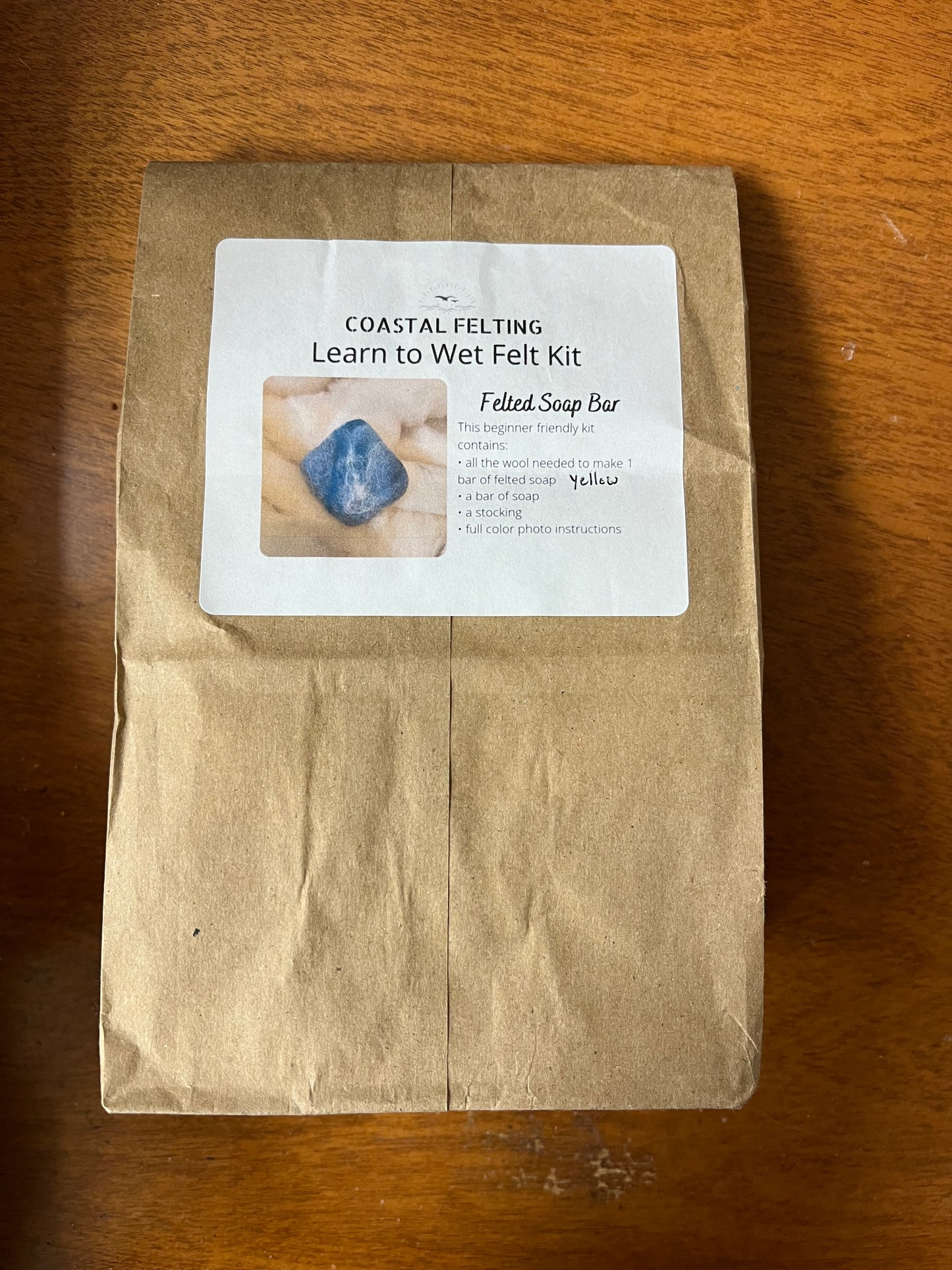 Coastal Felting LEARN TO WET FELT KIT, create a FELTED WOOL SOAP BAR