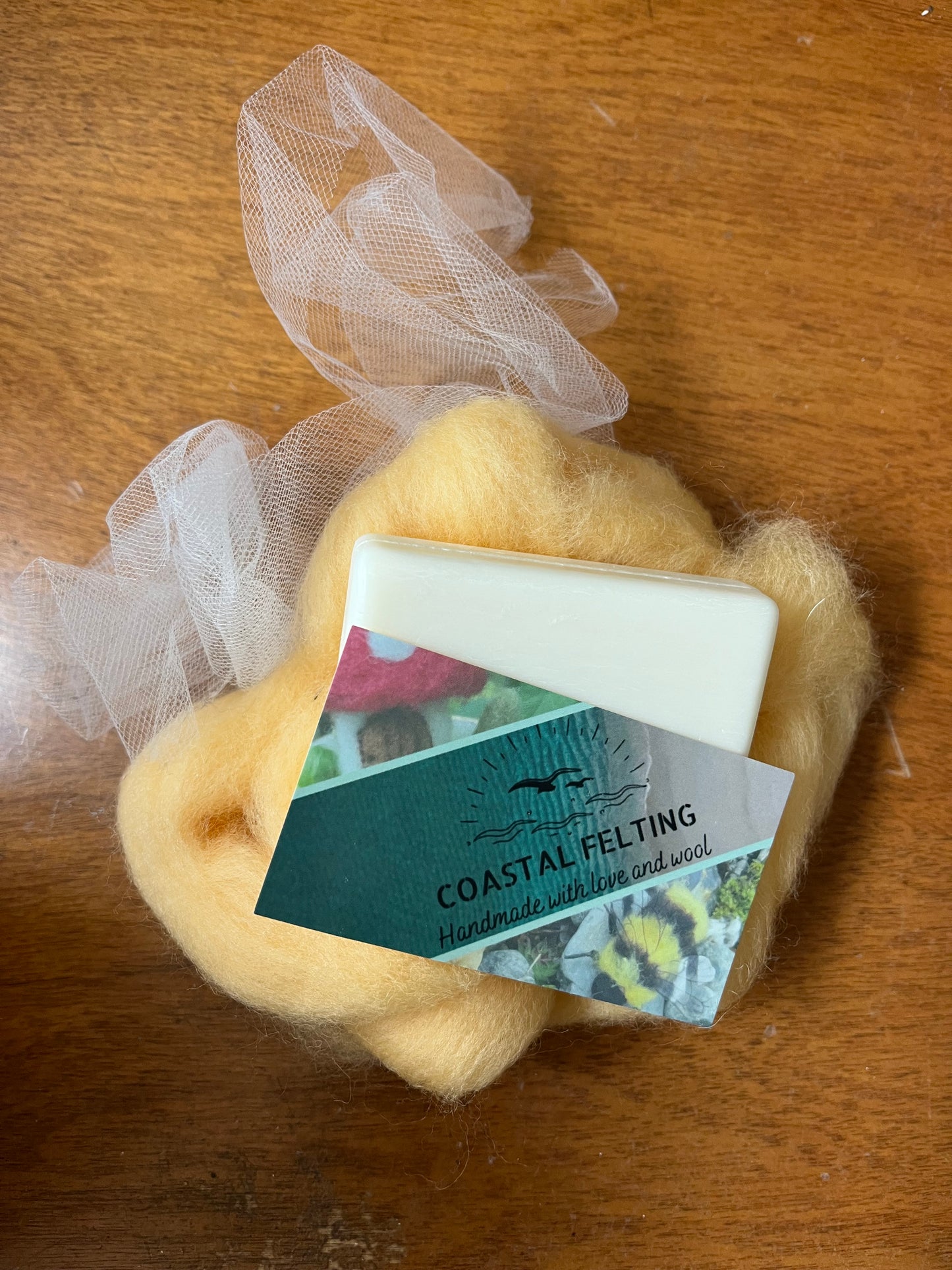 Coastal Felting LEARN TO WET FELT KIT, create a FELTED WOOL SOAP BAR