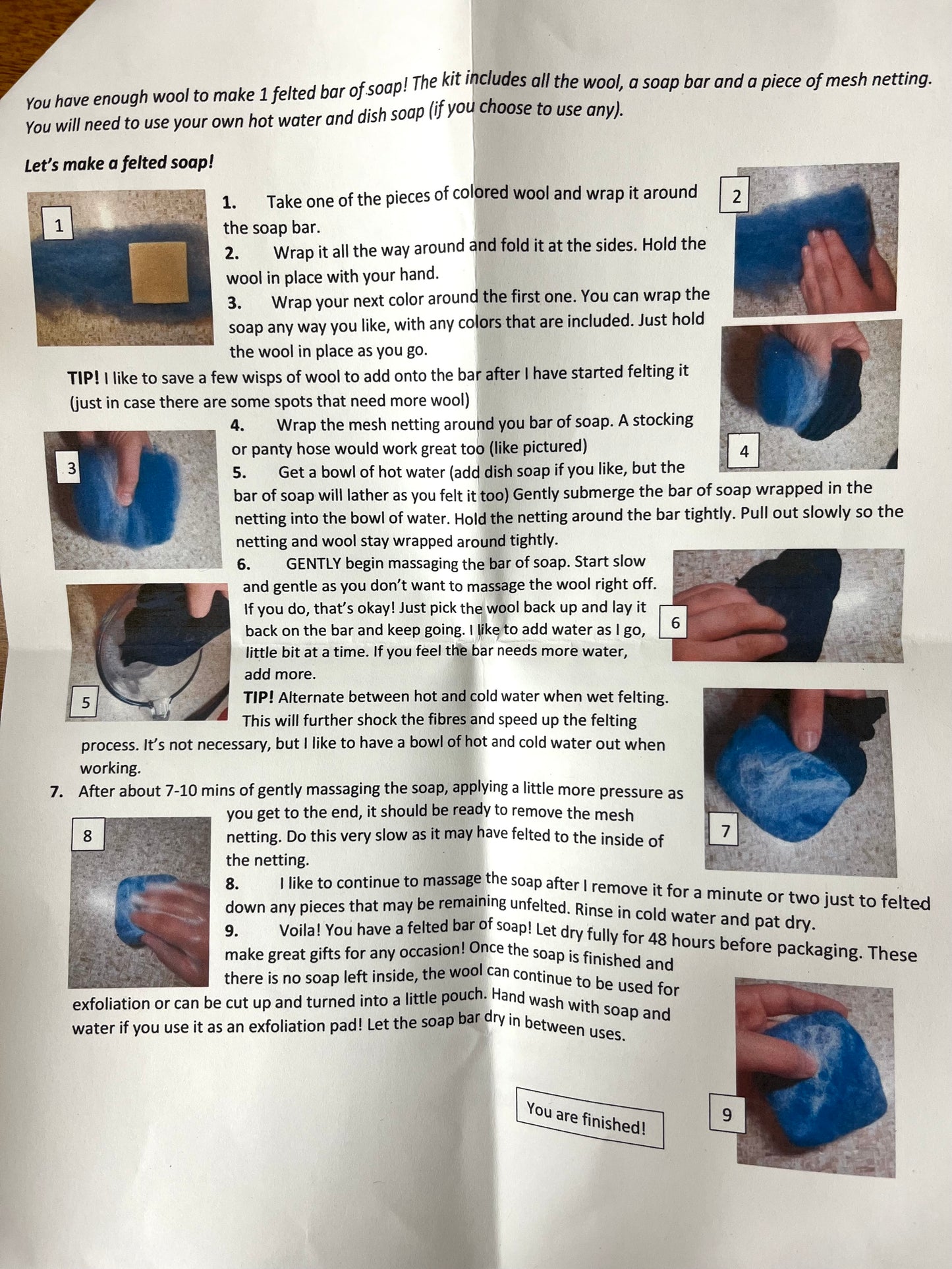 Coastal Felting LEARN TO WET FELT KIT, create a FELTED WOOL SOAP BAR