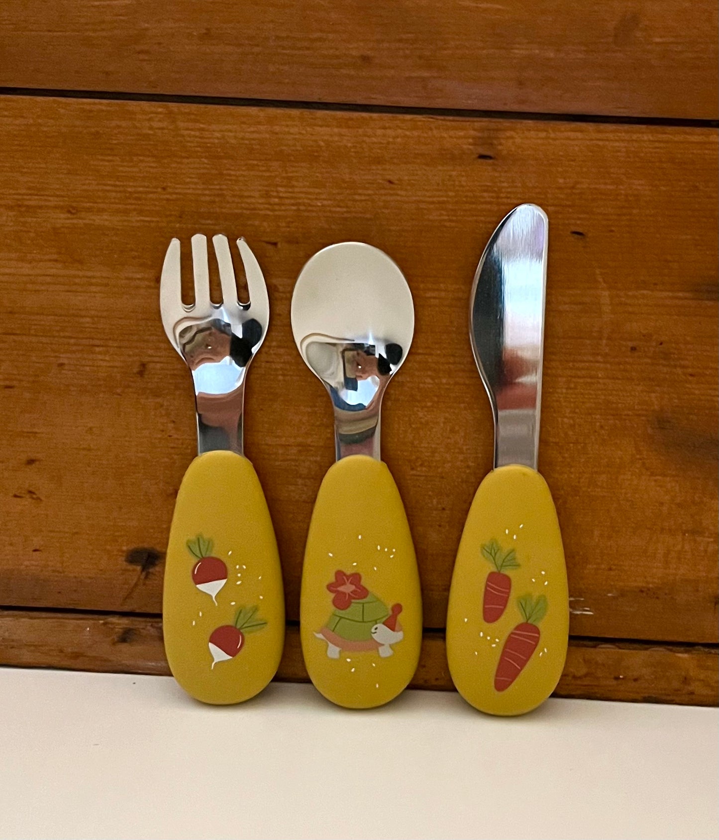 Stainless Steel BABY CUTLERY SET, 3 pieces!