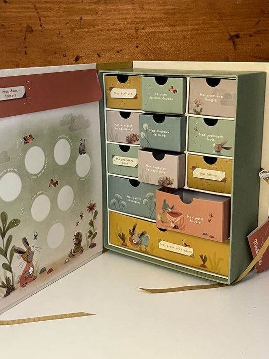 Newborn Baby Memory Box - COFFRET DE NAISSANCE, in French only!