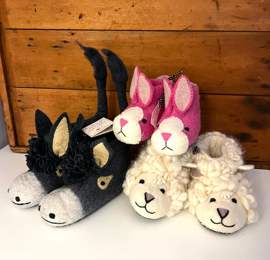 Children’s Wool Felt SLIPPERS - ROSIE RABBIT, 5 sizes
