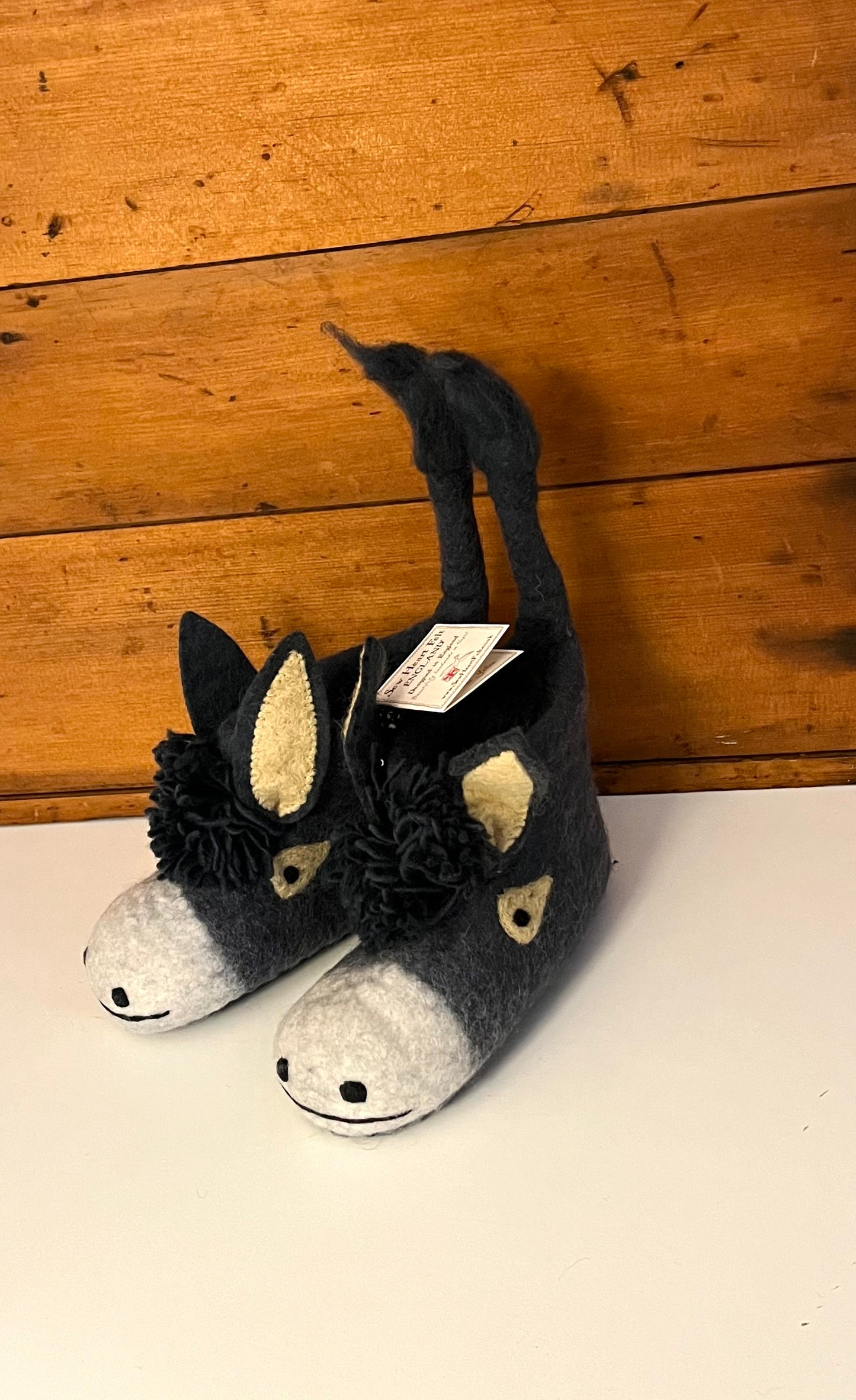 Children’s Wool Felt SLIPPERS - DARCY DONKEY, 5 sizes