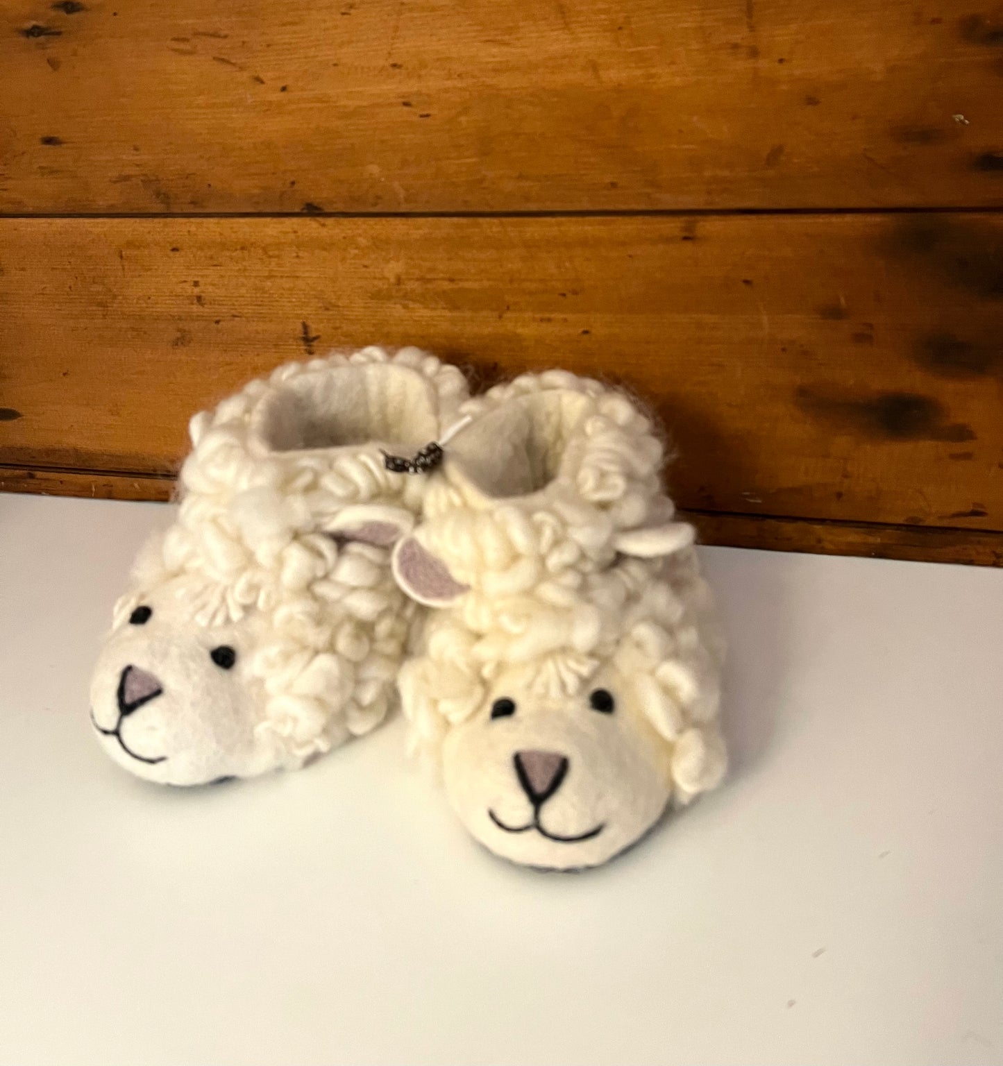 Children’s Wool Felted SLIPPERS - SHEEPY SHEEP, 5 sizes