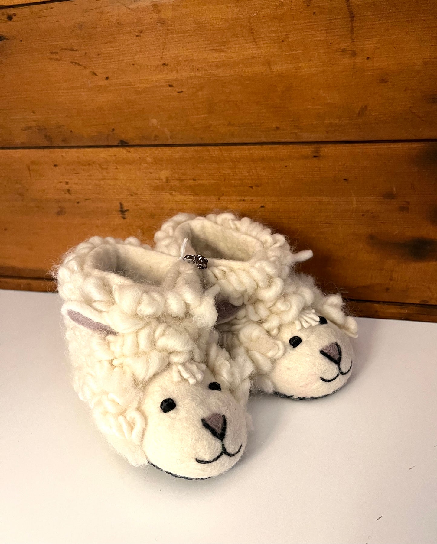 Children’s Wool Felted SLIPPERS - SHEEPY SHEEP, 5 sizes