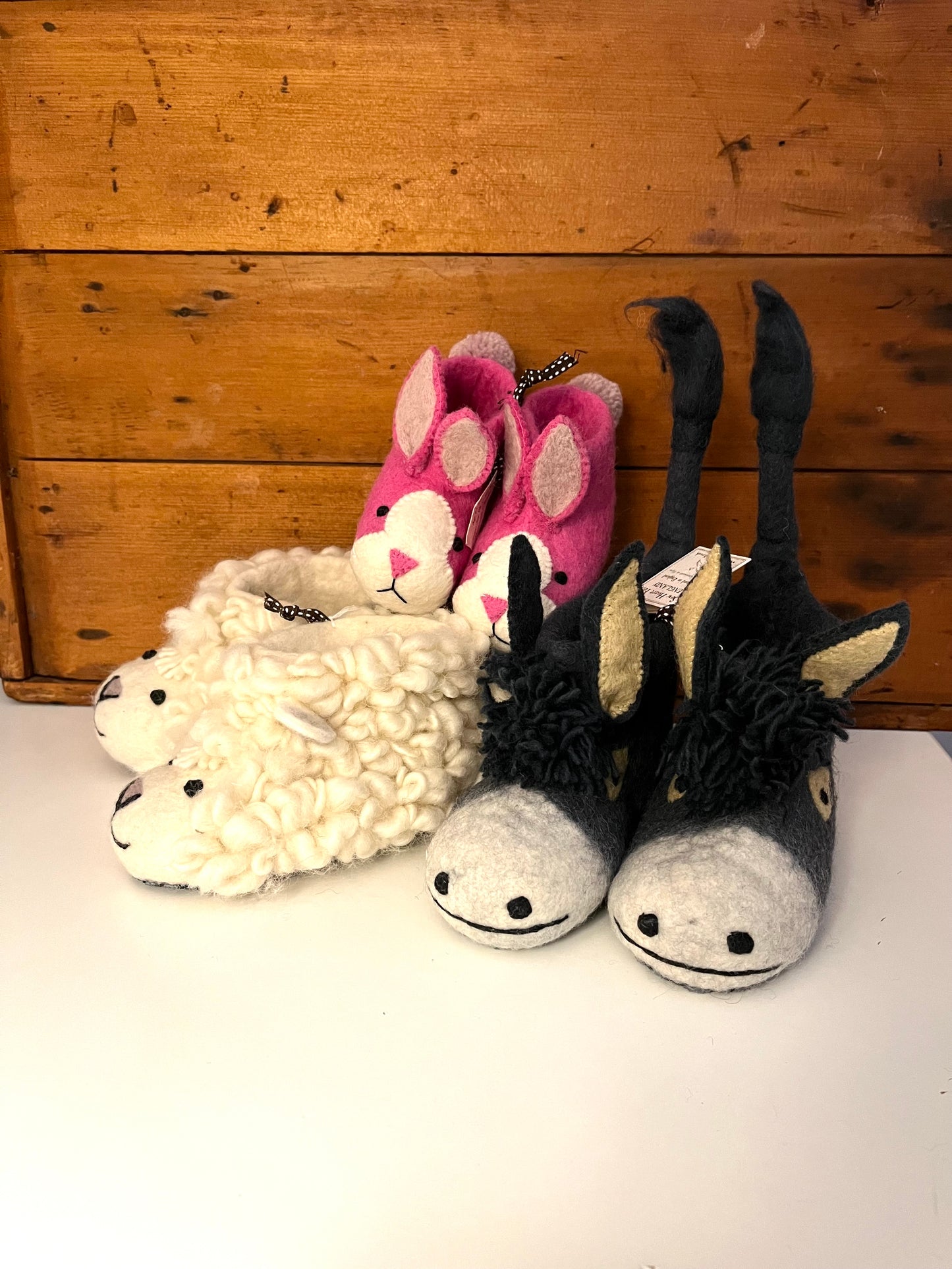 Children’s Wool Felted SLIPPERS - SHEEPY SHEEP, 5 sizes
