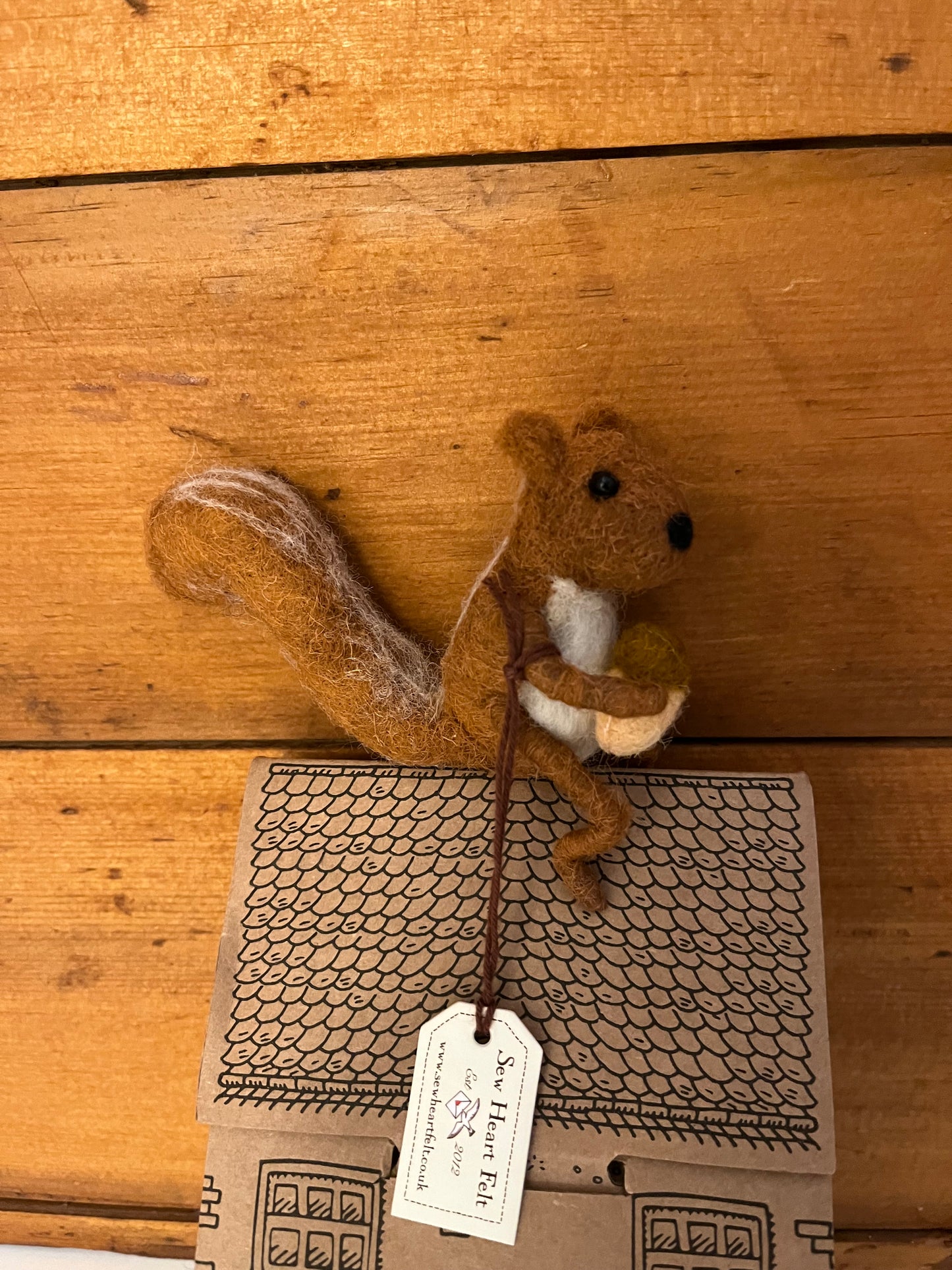 Dollhouse Play - Felted Wool ACORN FAIRY HOUSE, and Felted SQUIRREL!