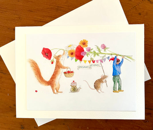 Greeting Card - Mhairi Hellbrandt’s CONGRATULATIONS🎉