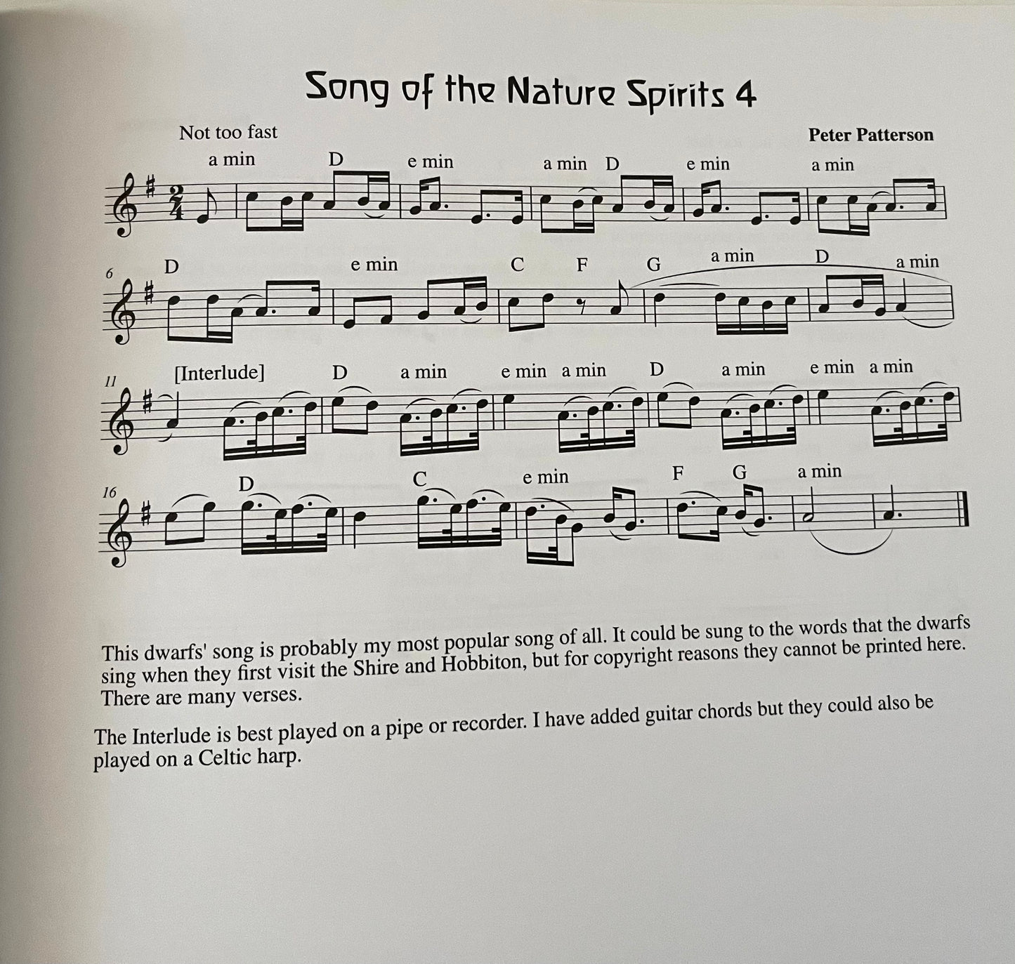 Parenting Resource SongBook - EARTH WATER FIRE AIR, A Waldorf Songbook, Songs and Music