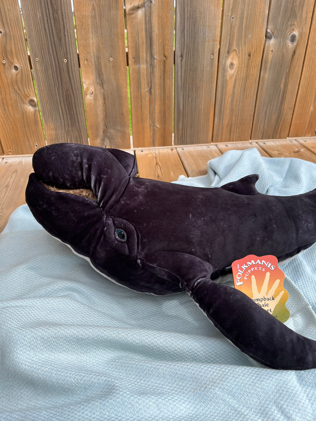 Soft Puppet Toy - HUMPBACK WHALE Hand Puppet, very Large!