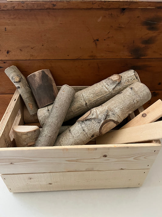 Wooden BLOCKS, in a wooden crate!