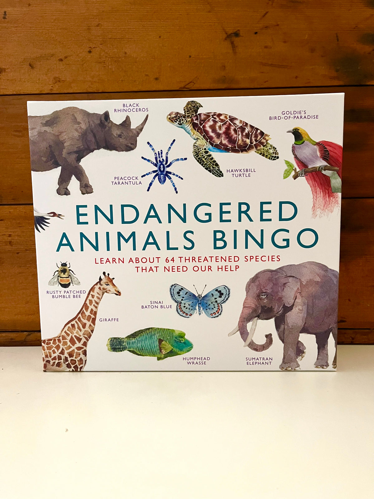 Memory Board Game - ENDANGERED ANIMALS BINGO